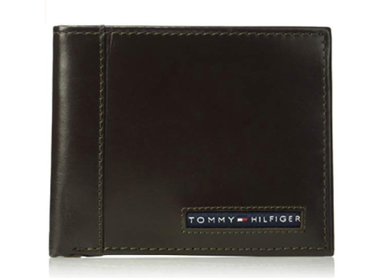 Tommy Hilfiger Men's Leather Wallet - RFID Blocking Slim Thin Bifold with Removable Card Holder and Gift Box
